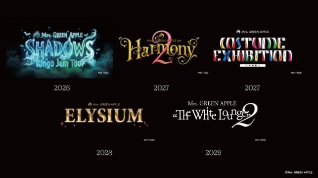 Mrs. GREEN APPLE、2029年までのライヴ・イベント等の構想を突如発表　