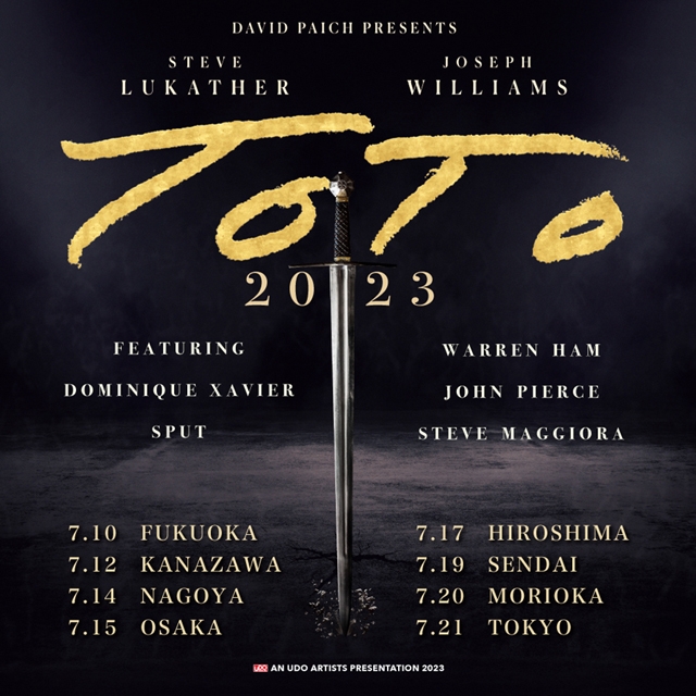 TOTO、全国8都市をまわる4年ぶりのジャパン・ツアーを開催