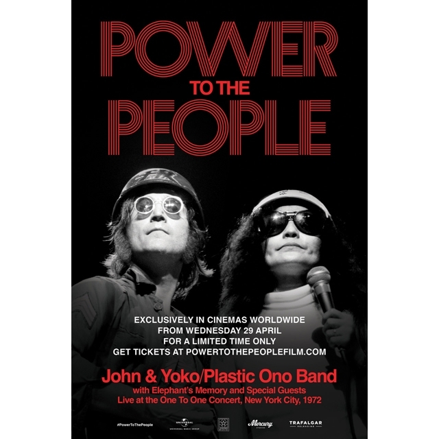 映画『パワー・トゥ・ザ・ピープル：ジョン＆ヨーコ・ライヴ・イン・NYC』の日本語字幕付き予告編が公開