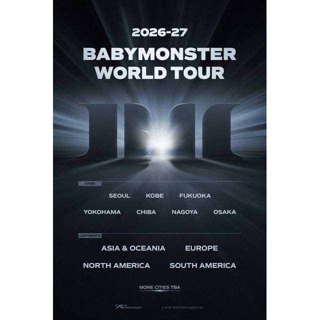 BABYMONSTER、 第2回ワールド・ツアー開催決定　ヨーロッパ・オセアニア・南米のファンとの初対面